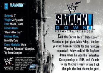 1999 Comic Images WWF SmackDown! Chromium #5 Mankind  Back