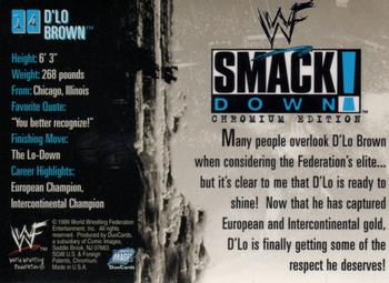 1999 Comic Images WWF SmackDown! Chromium #14 D'Lo Brown  Back