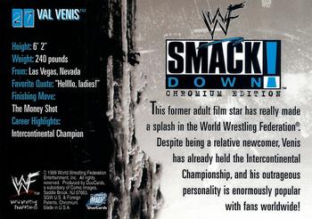 1999 Comic Images WWF SmackDown! Chromium #27 Val Venis  Back