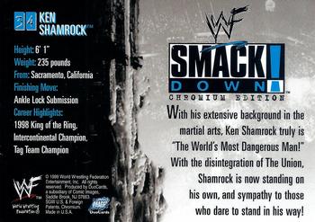 1999 Comic Images WWF SmackDown! Chromium #34 Ken Shamrock  Back