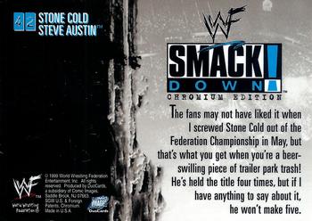 1999 Comic Images WWF SmackDown! Chromium #42 Stone Cold Steve Austin  Back