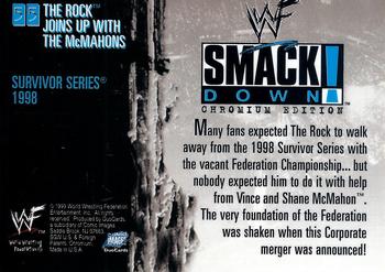 1999 Comic Images WWF SmackDown! Chromium #55 Shane McMahon / The Rock / Vince McMahon Back