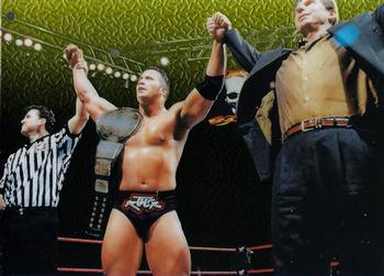 1999 Comic Images WWF SmackDown! Chromium #55 Shane McMahon / The Rock / Vince McMahon Front