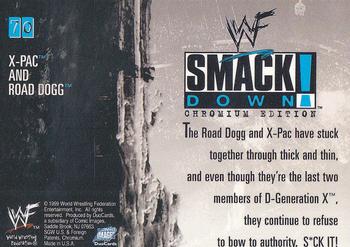 1999 Comic Images WWF SmackDown! Chromium #70 X-Pac / Road Dogg Back