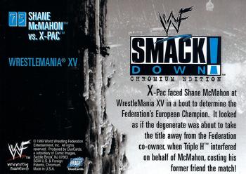 1999 Comic Images WWF SmackDown! Chromium #75 Shane McMahon / X-Pac Back