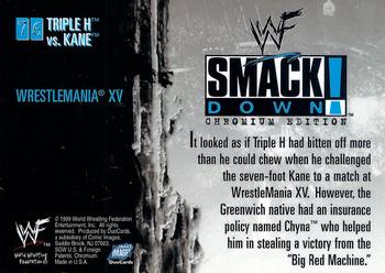 1999 Comic Images WWF SmackDown! Chromium #76 Triple H / Kane Back