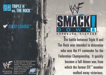 1999 Comic Images WWF SmackDown! Chromium #84 Triple H / The Rock Back