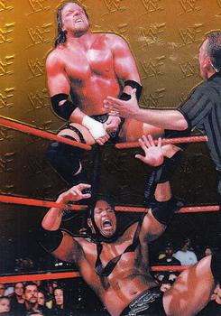 1999 Comic Images WWF SmackDown! Chromium #84 Triple H / The Rock Front