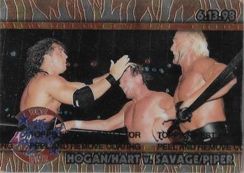 1999 Topps WCW/nWo Nitro - Chrome #C6 Hart / Hogan / Piper / Savage Front