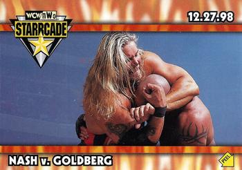 1999 Topps WCW/nWo Nitro - Stickers #S12 Nash vs Goldberg  Front