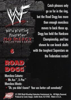 2000 Comic Images WWF No Mercy #6 Road Dogg  Back