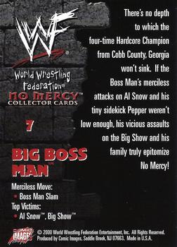 2000 Comic Images WWF No Mercy #7 Big Boss Man  Back