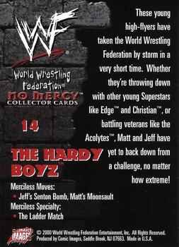 2000 Comic Images WWF No Mercy #14 The Hardy Boyz  Back