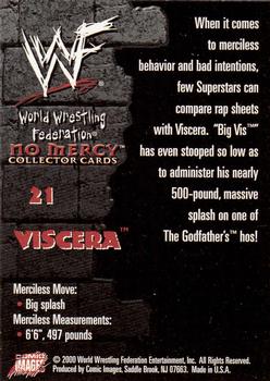 2000 Comic Images WWF No Mercy #21 Viscera  Back
