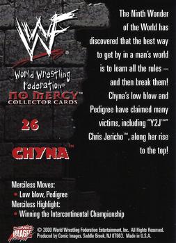 2000 Comic Images WWF No Mercy #26 Chyna  Back