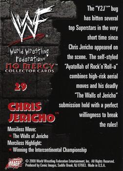 2000 Comic Images WWF No Mercy #29 Chris Jericho  Back