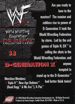 2000 Comic Images WWF No Mercy #32 D-Generation X  Back