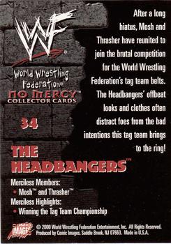 2000 Comic Images WWF No Mercy #34 The Headbangers  Back