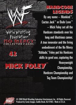 2000 Comic Images WWF No Mercy #42 Mick Foley  Back