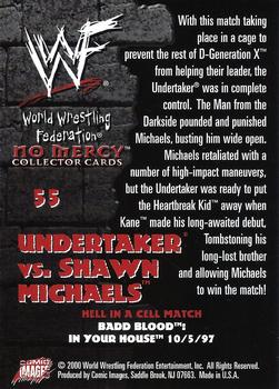 2000 Comic Images WWF No Mercy #55 The Undertaker/Shawn Michaels  Back