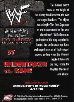 2000 Comic Images WWF No Mercy #57 The Undertaker/Kane  Back