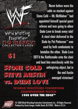2000 Comic Images WWF No Mercy #61 Stone Cold Steve Austin/Dude Love  Back