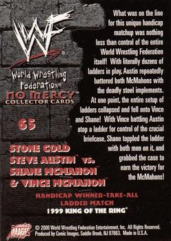 2000 Comic Images WWF No Mercy #65 Stone Cold Steve Austin/Shane McMahon/Vince McMahon  Back