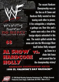 2000 Comic Images WWF No Mercy #68 Al Snow/Hardcore Holly  Back