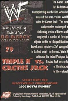 2000 Comic Images WWF No Mercy #79 Triple H/Cactus Jack  Back