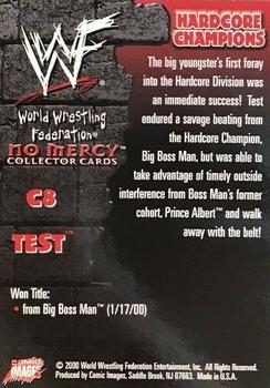 2000 Comic Images WWF No Mercy - Hardcore Champions Holofoil #C8 Test  Back