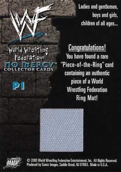2000 Comic Images WWF No Mercy - Piece Of The Ring Relics #P1 Ring Mat  Back