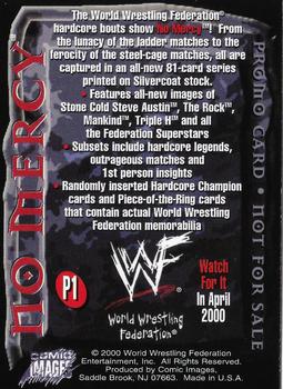 2000 Comic Images WWF No Mercy - Promos #P1 Mankind / The Rock Back