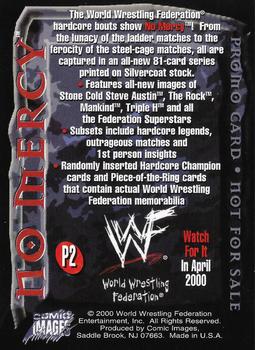 2000 Comic Images WWF No Mercy - Promos #P2 The Undertaker / Kane Back