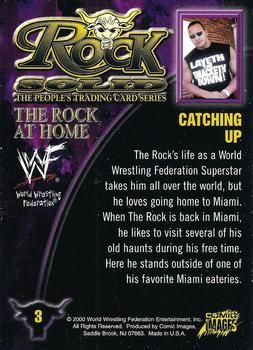 2000 Comic Images WWF Rock Solid #3 Catching Up  Back