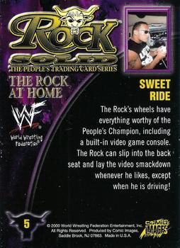 2000 Comic Images WWF Rock Solid #5 Sweet Ride  Back