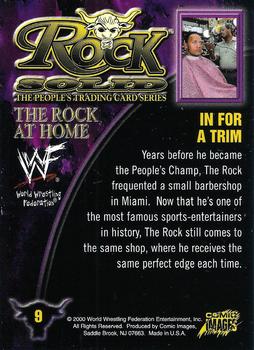 2000 Comic Images WWF Rock Solid #9 In For A Trim  Back