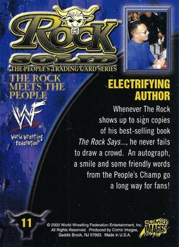 2000 Comic Images WWF Rock Solid #11 Electrifying Author  Back