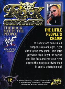 2000 Comic Images WWF Rock Solid #12 The Little People's Champ  Back
