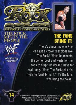 2000 Comic Images WWF Rock Solid #14 The Fans Bring It  Back