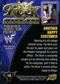 2000 Comic Images WWF Rock Solid #16 Another Happy Customer  Back
