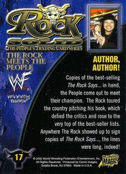 2000 Comic Images WWF Rock Solid #17 Author, Author  Back