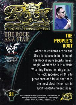 2000 Comic Images WWF Rock Solid #21 The People's Host  Back