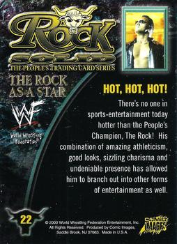 2000 Comic Images WWF Rock Solid #22 Hot, Hot, Hot  Back