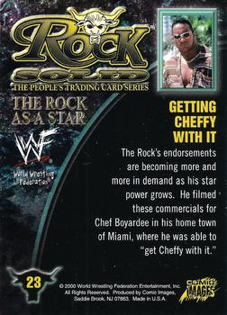2000 Comic Images WWF Rock Solid #23 Getting Cheffy With It  Back