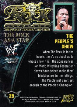 2000 Comic Images WWF Rock Solid #25 The People's Show  Back