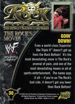 2000 Comic Images WWF Rock Solid #30 Goin' Down  Back