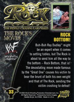 2000 Comic Images WWF Rock Solid #33 Rock Bottom  Back