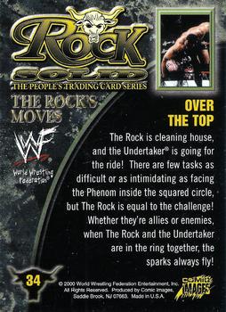 2000 Comic Images WWF Rock Solid #34 Over The Top  Back