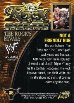 2000 Comic Images WWF Rock Solid #36 Not A Friendly Hug  Back