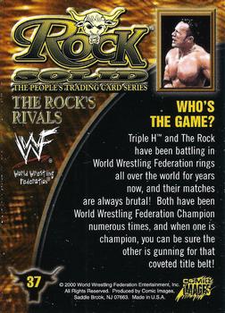 2000 Comic Images WWF Rock Solid #37 Who's The Game  Back